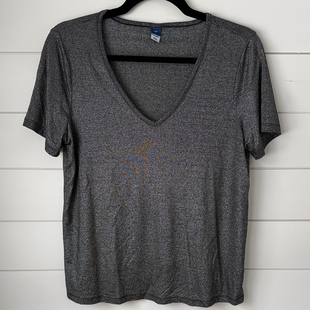 Old Navy Metallic V-Neck Luxe V-Neck